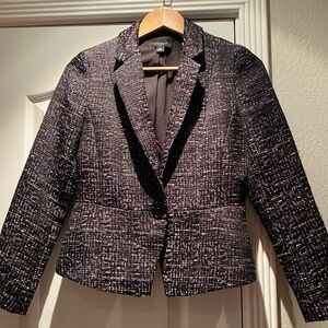 Ann Taylor Petite Metallic Tweed Blazer – Size 6P